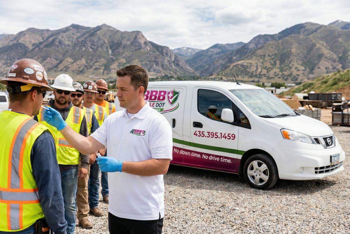 On-site group drug testing at a Utah worksite